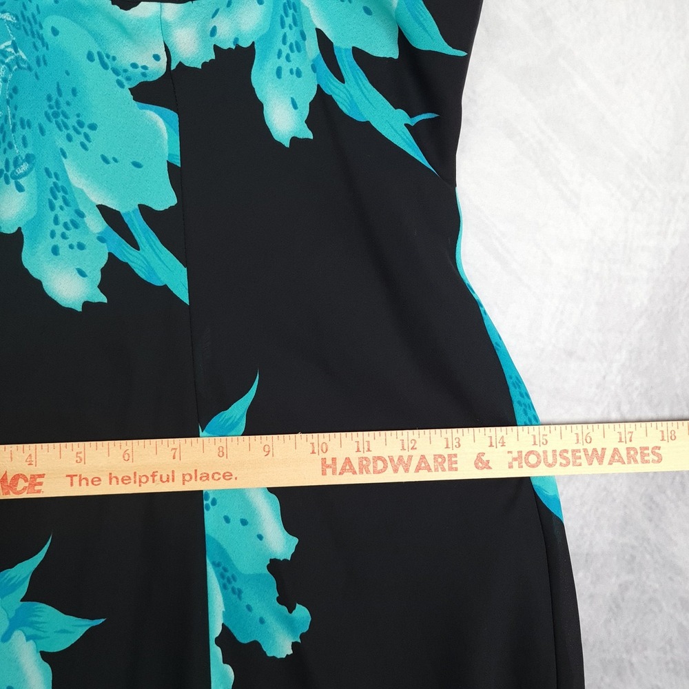 Vintage Floral Whimsy Dress Womens Large Asymmetrical Hem Spaghetti Strap 90s - Picture 13 of 16